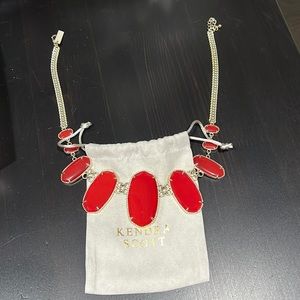 Kendra Scott Red/Gold Statement Necklace